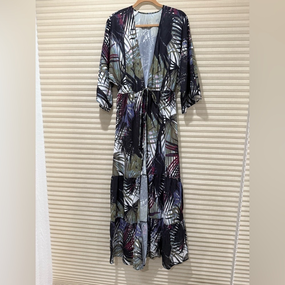 Topical Multicolor Maxi Swim Coverup - Picture 3 of 7
